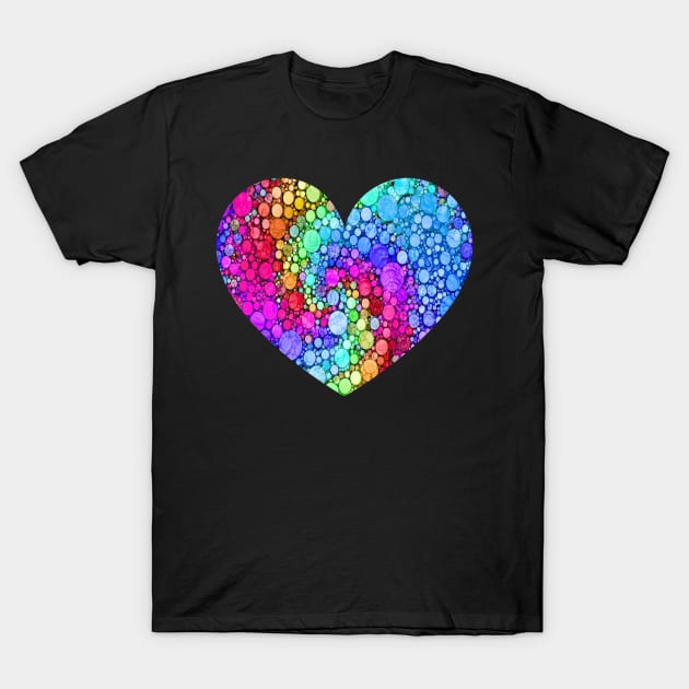 Colorful Polka Dot Heart International Dot Day T-Shirt by CasperX10